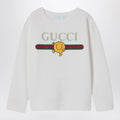GUCCI White sweatshirt with logo print
