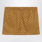 GUCCI Caramel GG jersey mini skirt