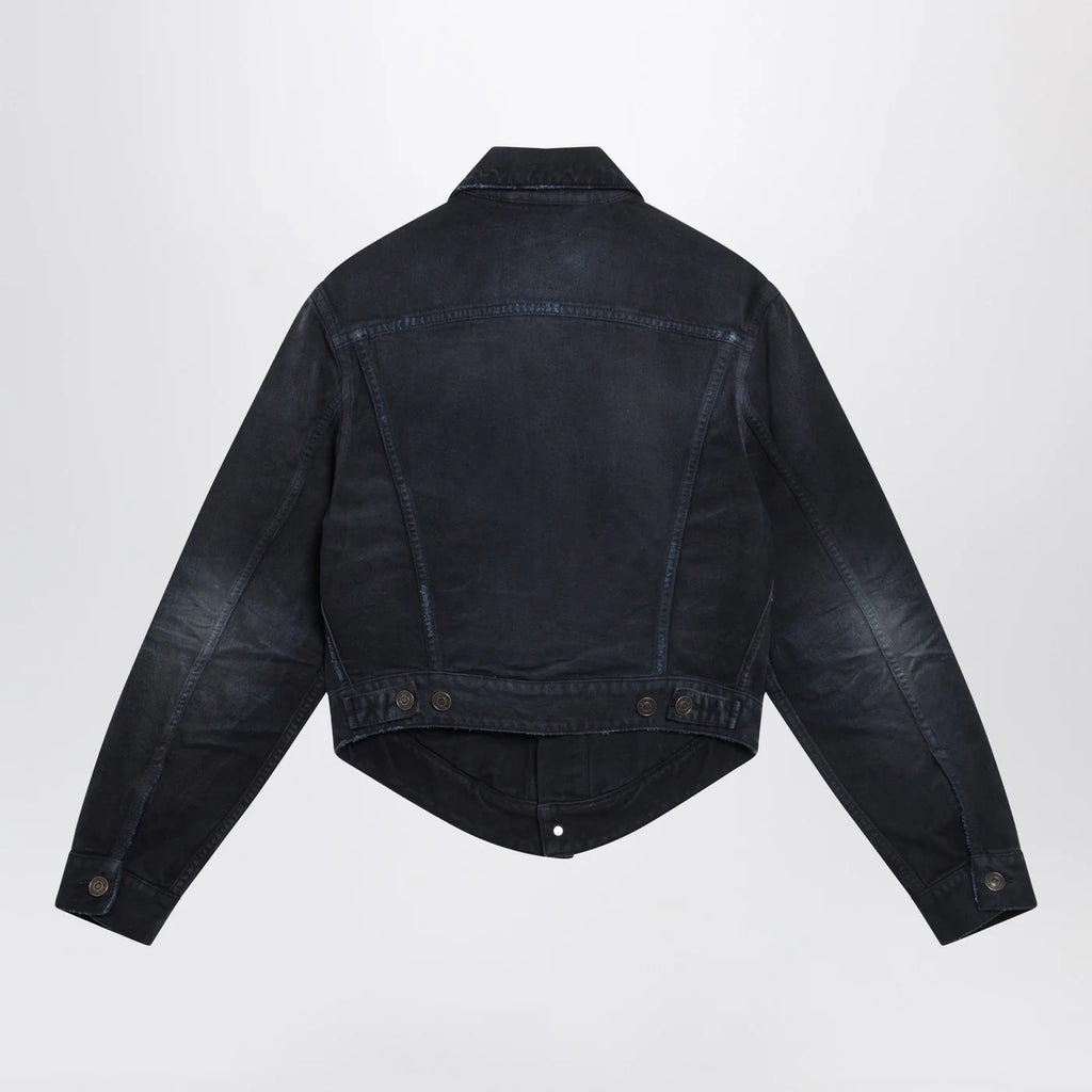 Balenciaga Navy blue jacket with curved waist