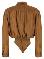 Saint Laurent Lavallière Neck Blouse