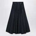 Balenciaga Navy blue maxi godet denim skirt