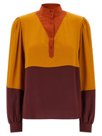 Saint Laurent Color-block Blouse