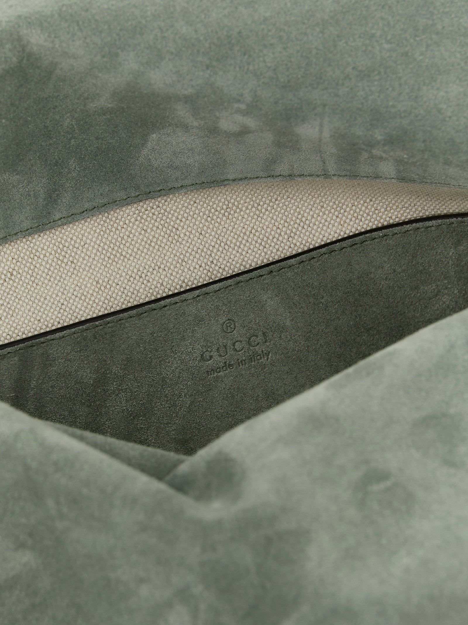 Gucci Gg Large Suede Shoulder Bag