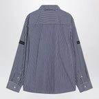 Balenciaga Oversize navy blue and white striped shirt