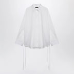 Balenciaga White cotton shirt with lace-up details