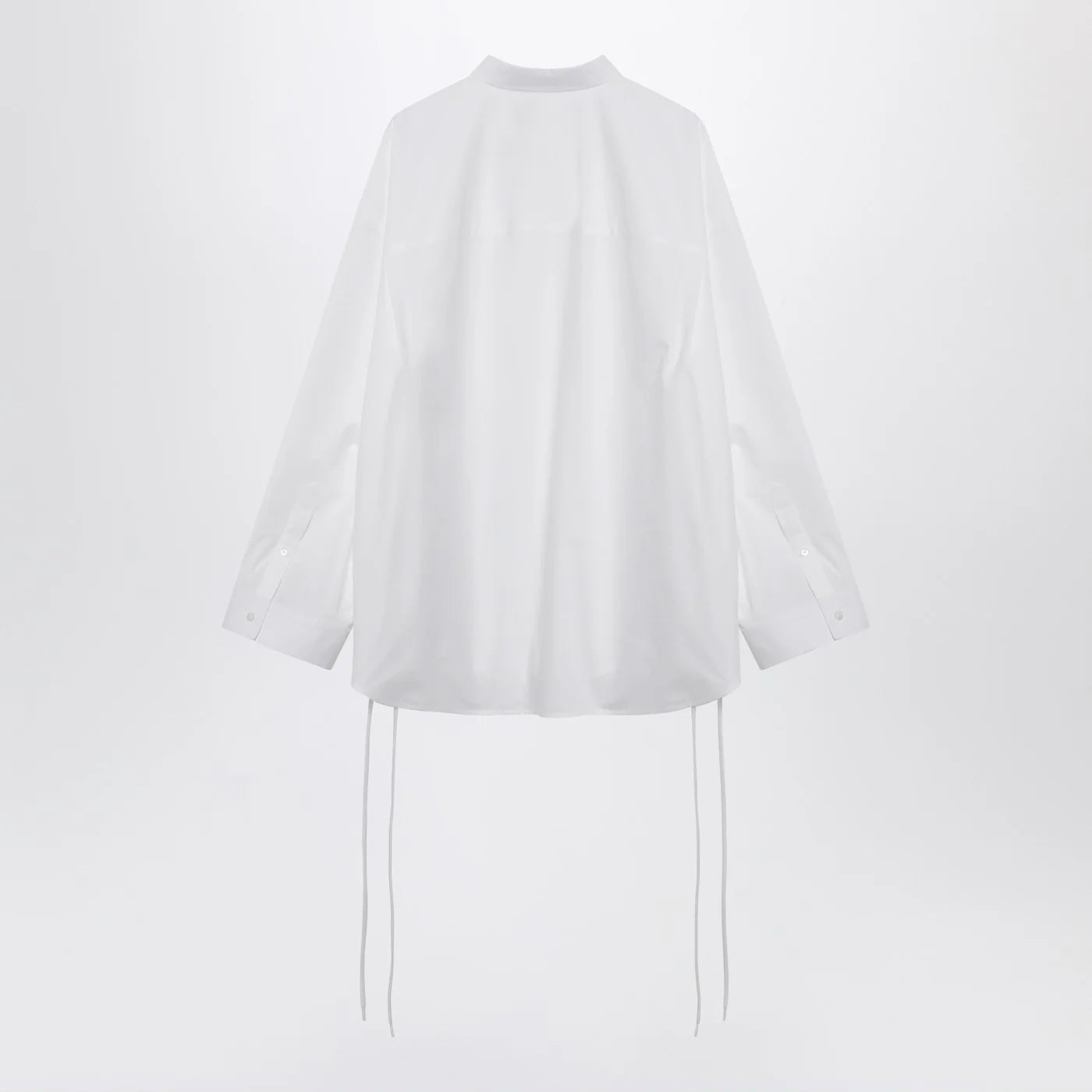Balenciaga White cotton shirt with lace-up details