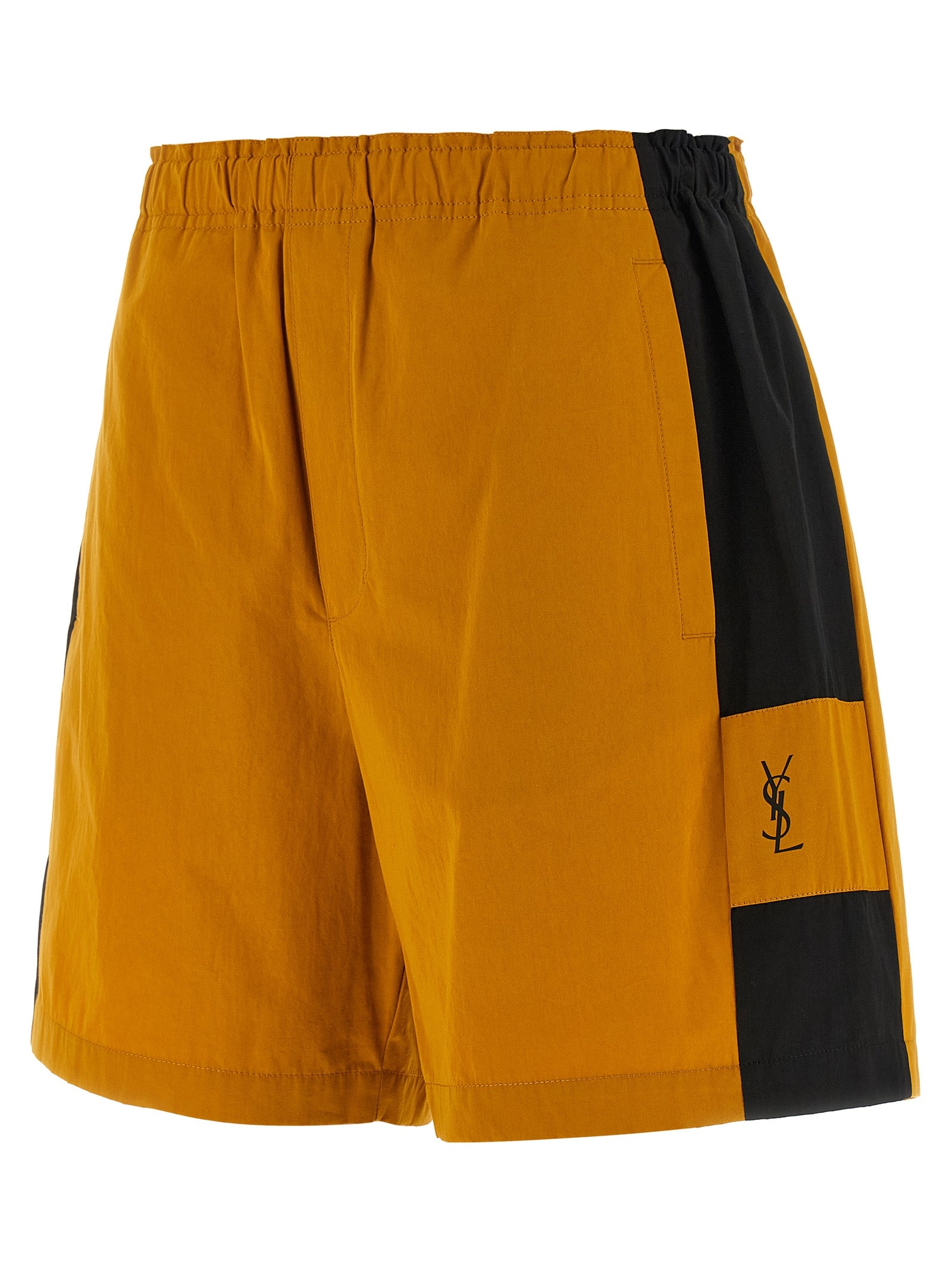 Saint Laurent Cassandre Color-block Bermuda Shorts