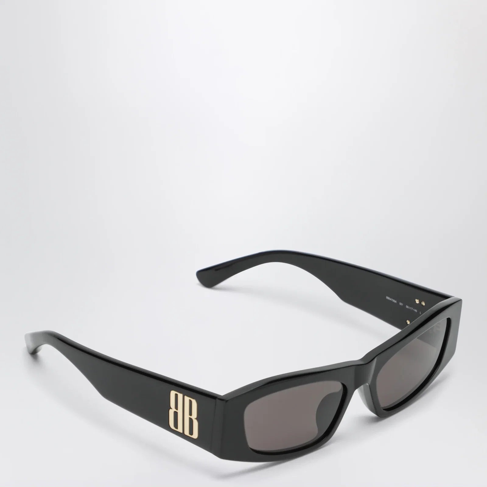 Balenciaga Nano rectangular black sunglasses