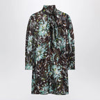 GUCCI Printed silk twill dress