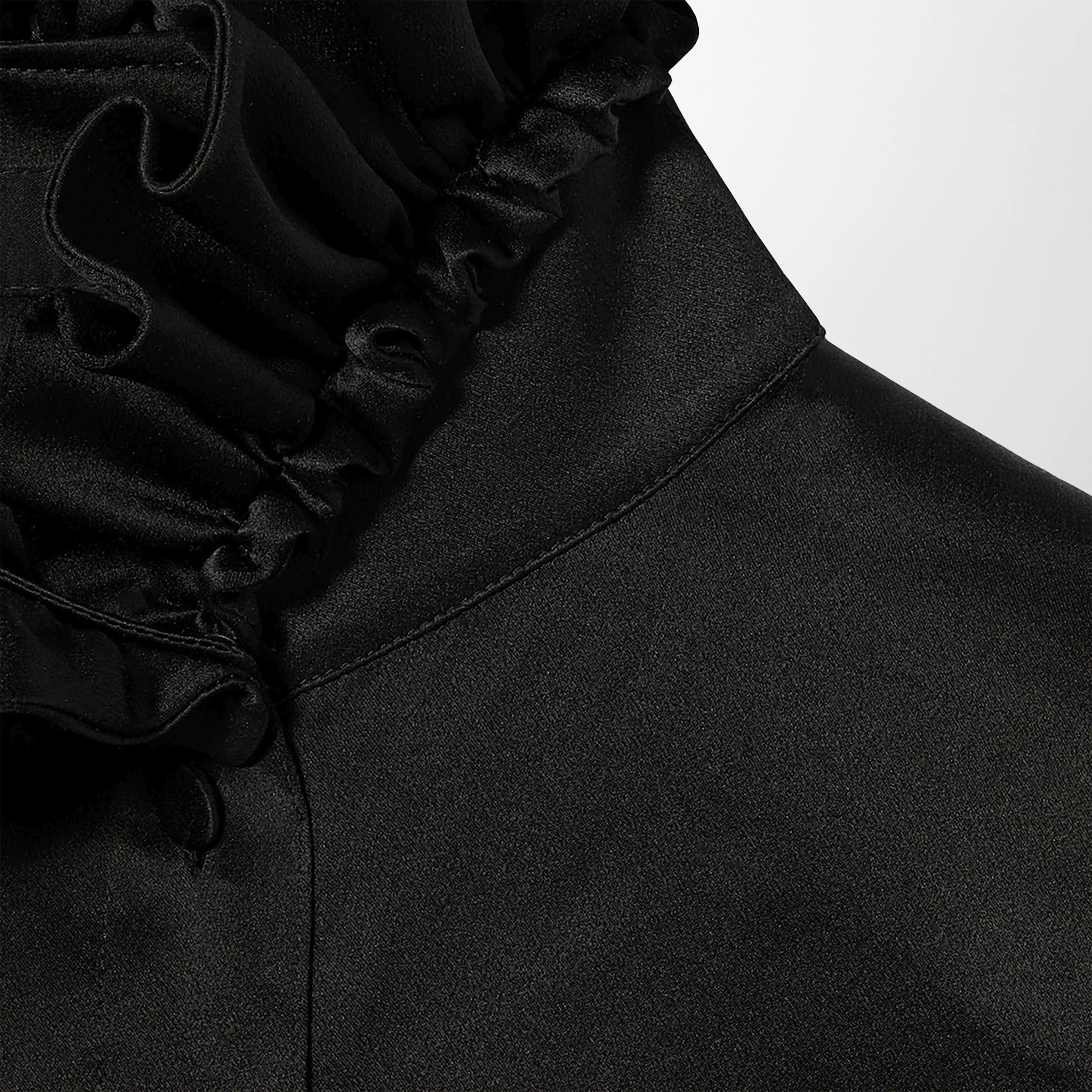 GUCCI Silk satin shirt with a knotted bow