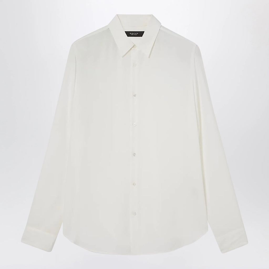 GUCCI White Silk Crêpe De Chine Shirt