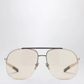 GUCCI Gold navigator sunglasses