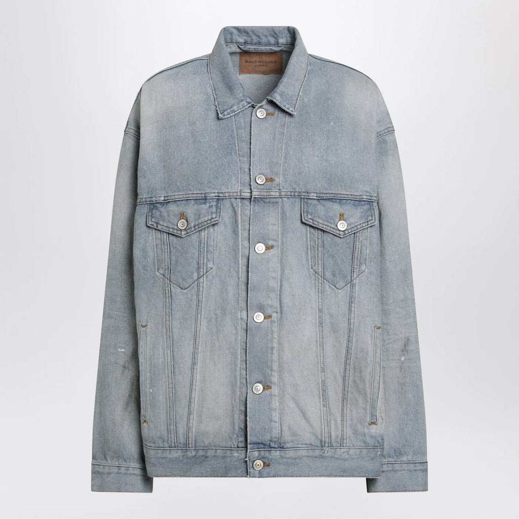Balenciaga Light blue vintage-effect denim jacket