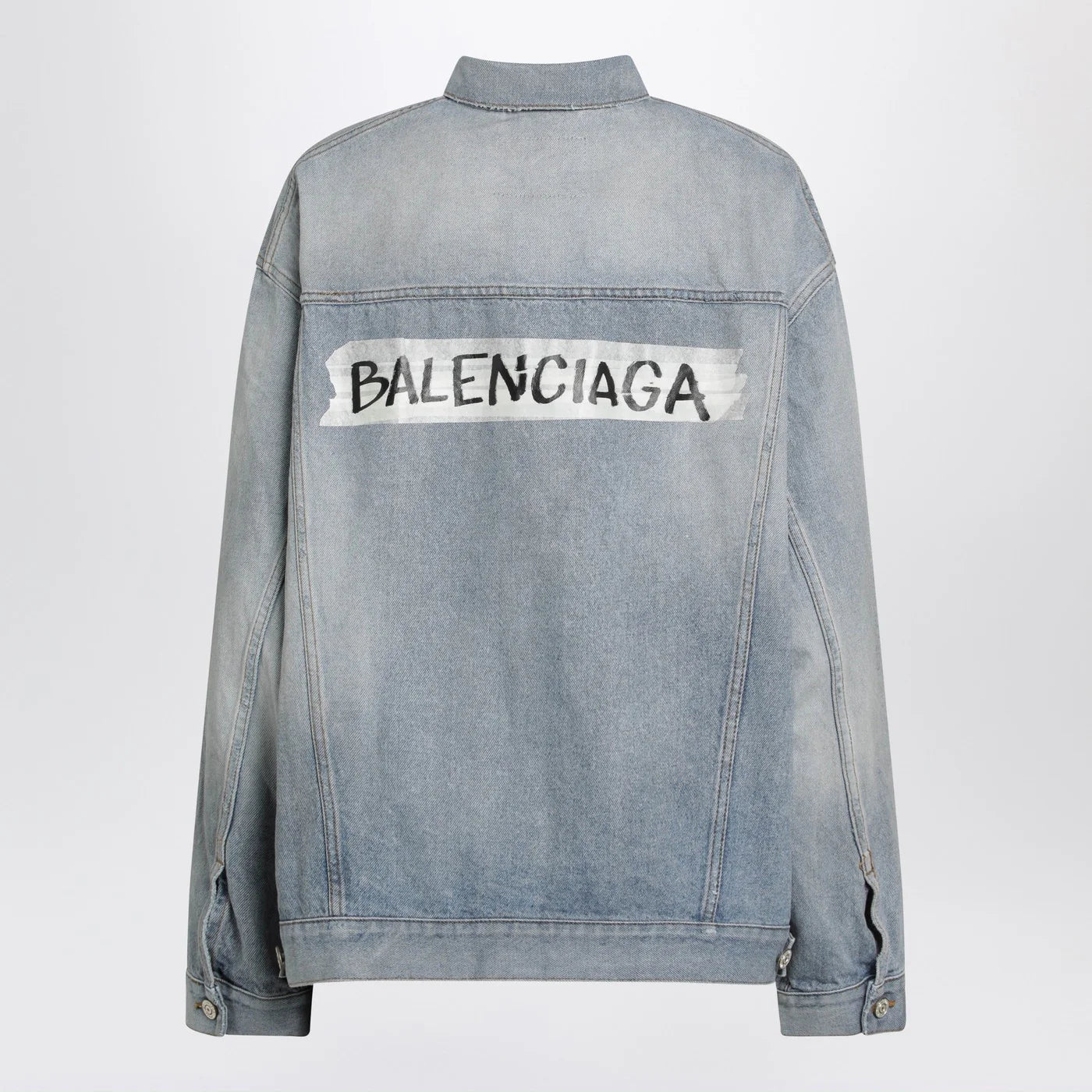 Balenciaga Light blue vintage-effect denim jacket