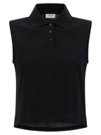 Saint Laurent Cassandre Embroidered Polo Shirt