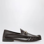 GUCCI Lugano horsebit leather loafer in cocoa