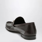 GUCCI Lugano horsebit leather loafer in cocoa