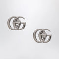 GUCCI Silver-tone GG Marmont brass earrings