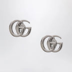 GUCCI Silver-tone GG Marmont brass earrings