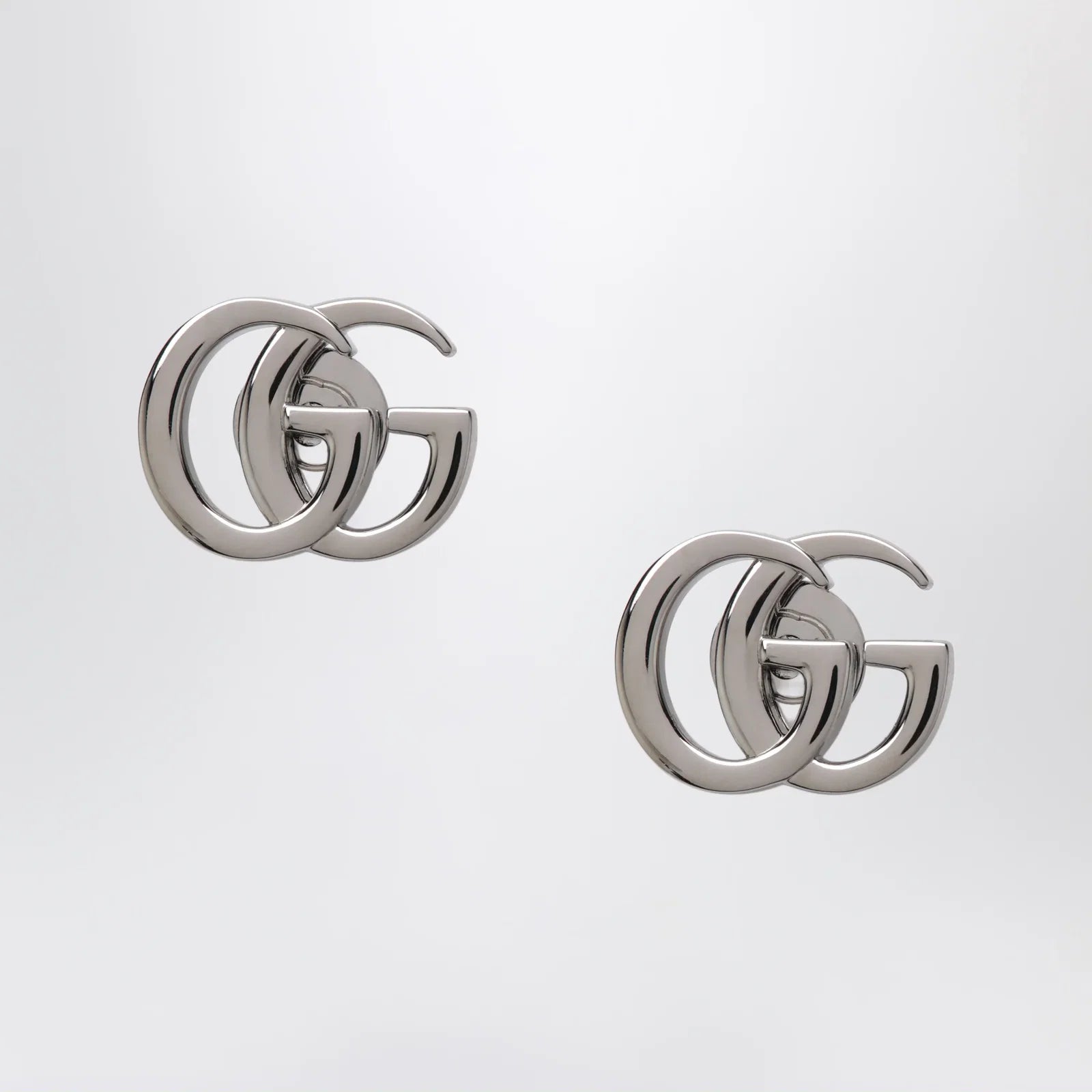 GUCCI Silver-tone GG Marmont brass earrings