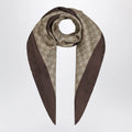 GUCCI Printed Silk Twill Carré With GG Print