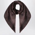 GUCCI Printed silk twill carré with GG print