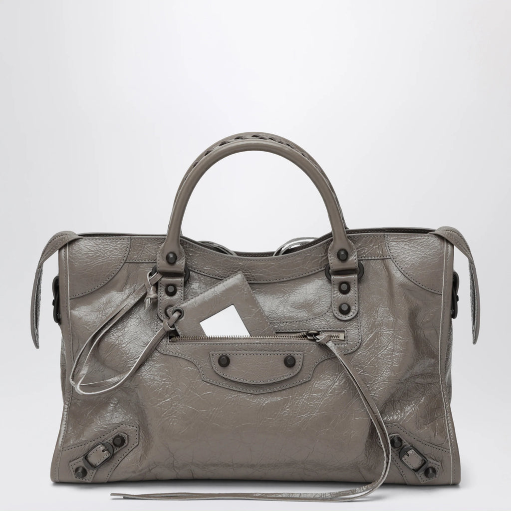 Balenciaga Le City medium handbag in dark walnut leather