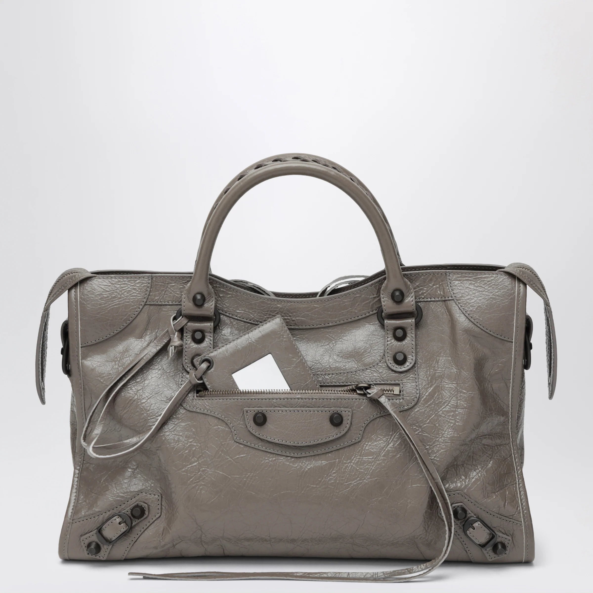 Balenciaga Le City medium handbag in dark walnut leather