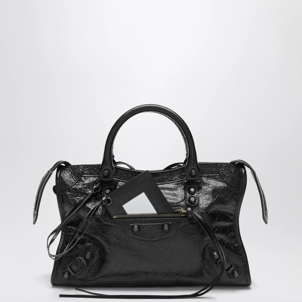 Balenciaga Small Le City handbag in Arena lambskin black
