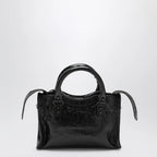 Balenciaga Le City Nano leather handbag in military green