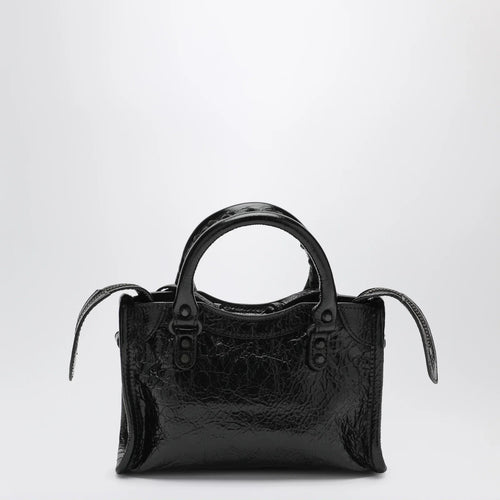 Balenciaga Le City Nano leather handbag in military green