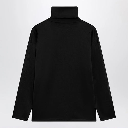GUCCI Black silk turtleneck sweater