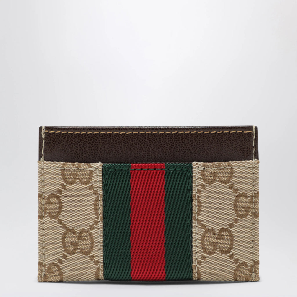 GUCCI GG canvas card holder with Horsebit detail