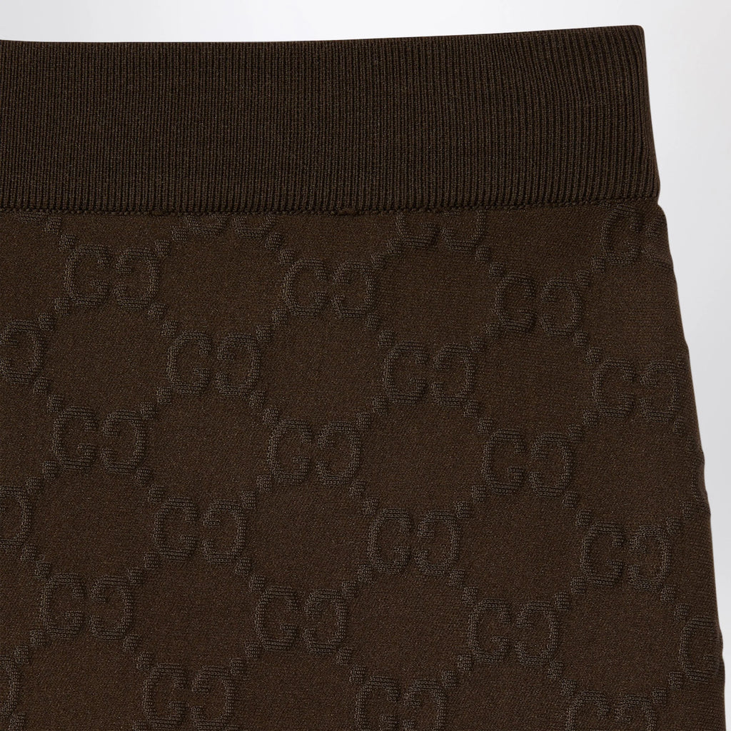 GUCCI Brown GG jacquard jersey leggings