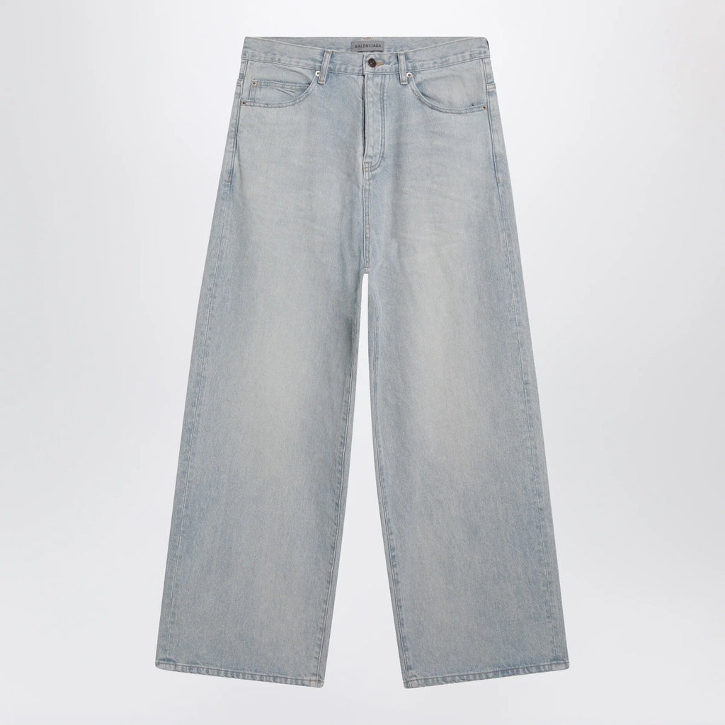 Balenciaga Light blue wide-leg denim jeans
