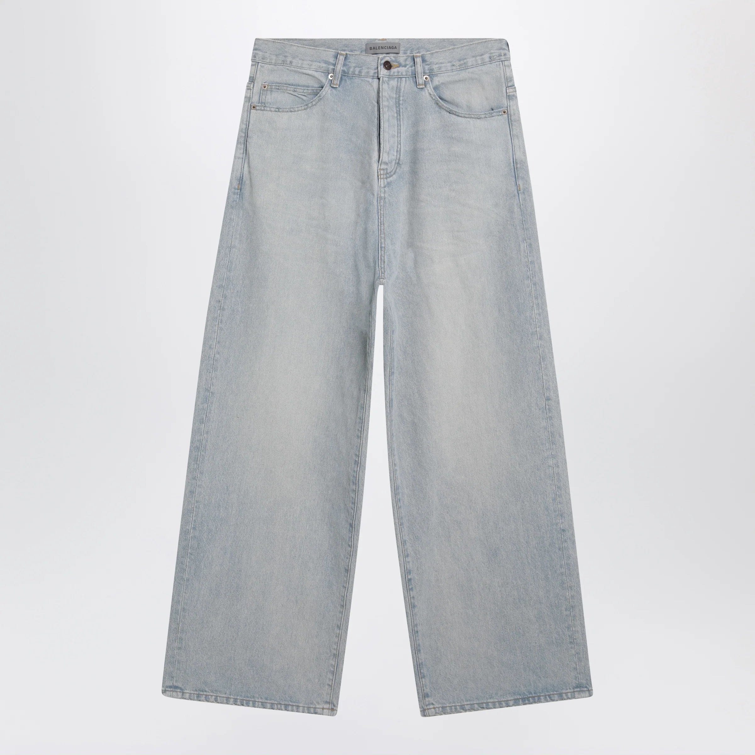 Balenciaga Light blue wide-leg denim jeans
