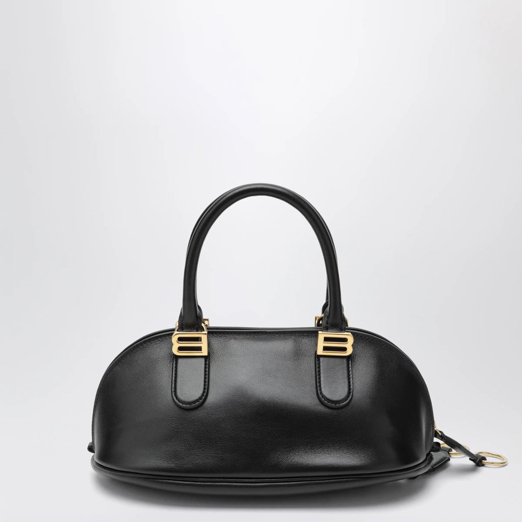 Balenciaga Bolero Mini bowling bag in black leather
