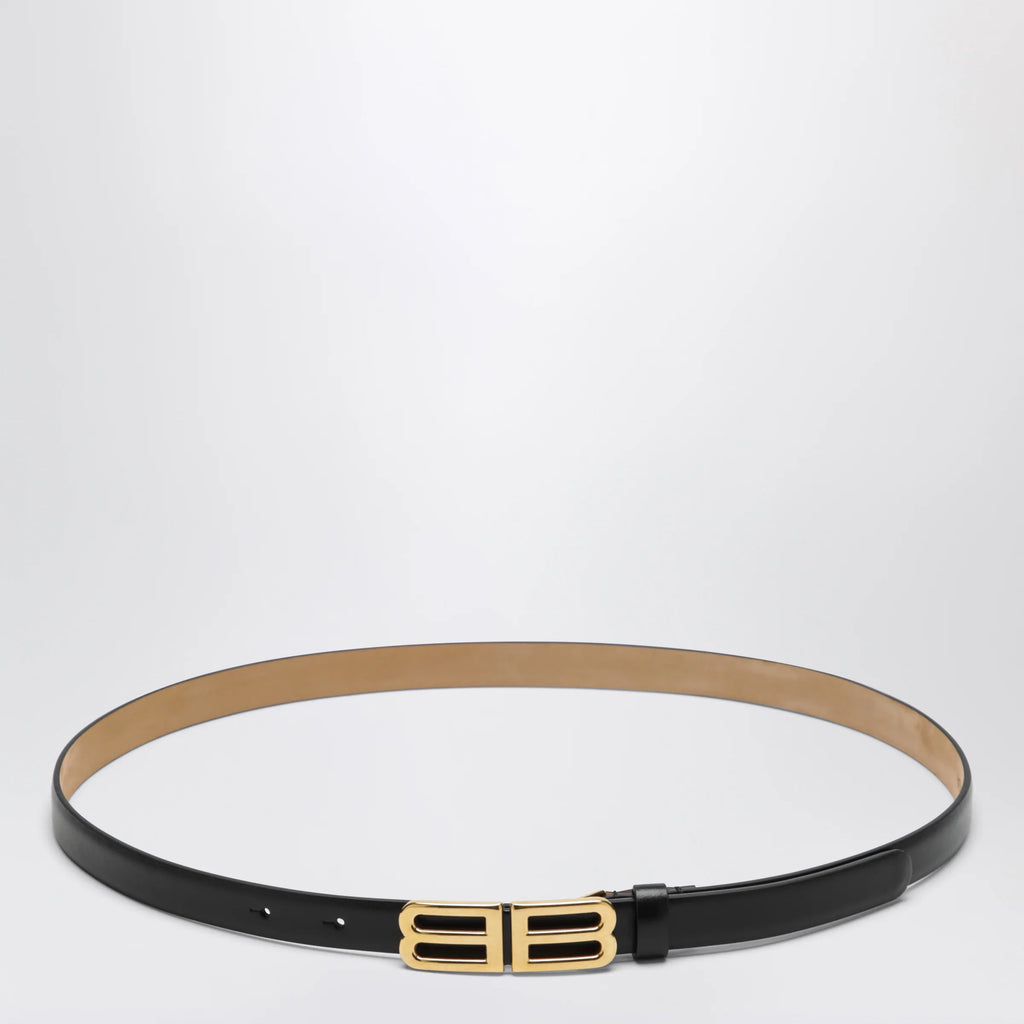 Balenciaga Bolero BB calfskin leather belt in black