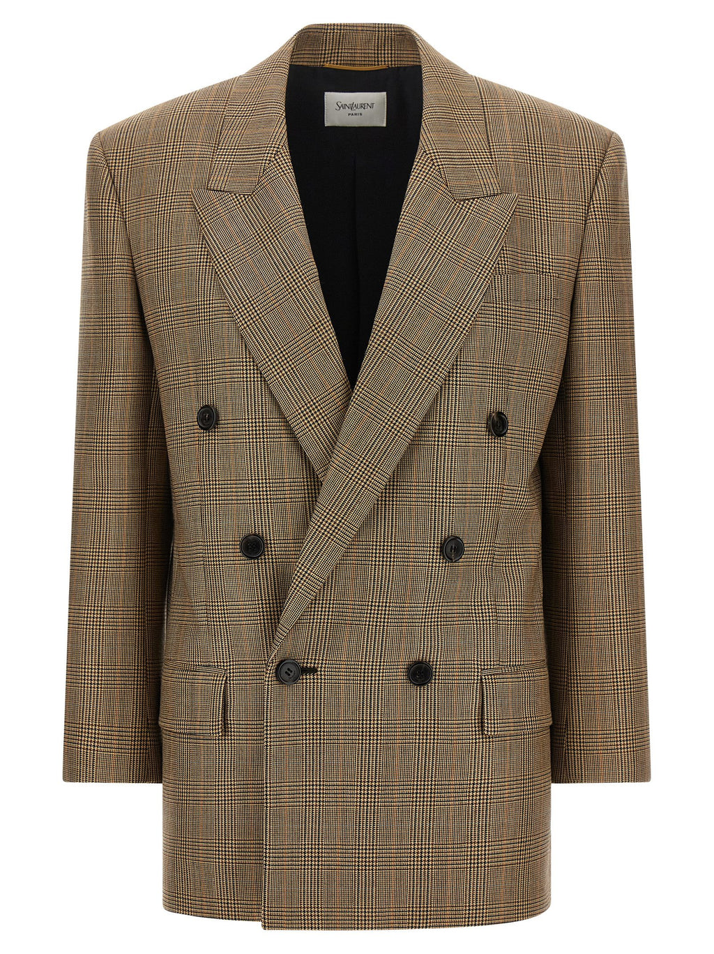 Saint Laurent Prince Of Wales Houndstooth Blazer