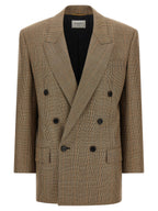Saint Laurent Prince Of Wales Houndstooth Blazer