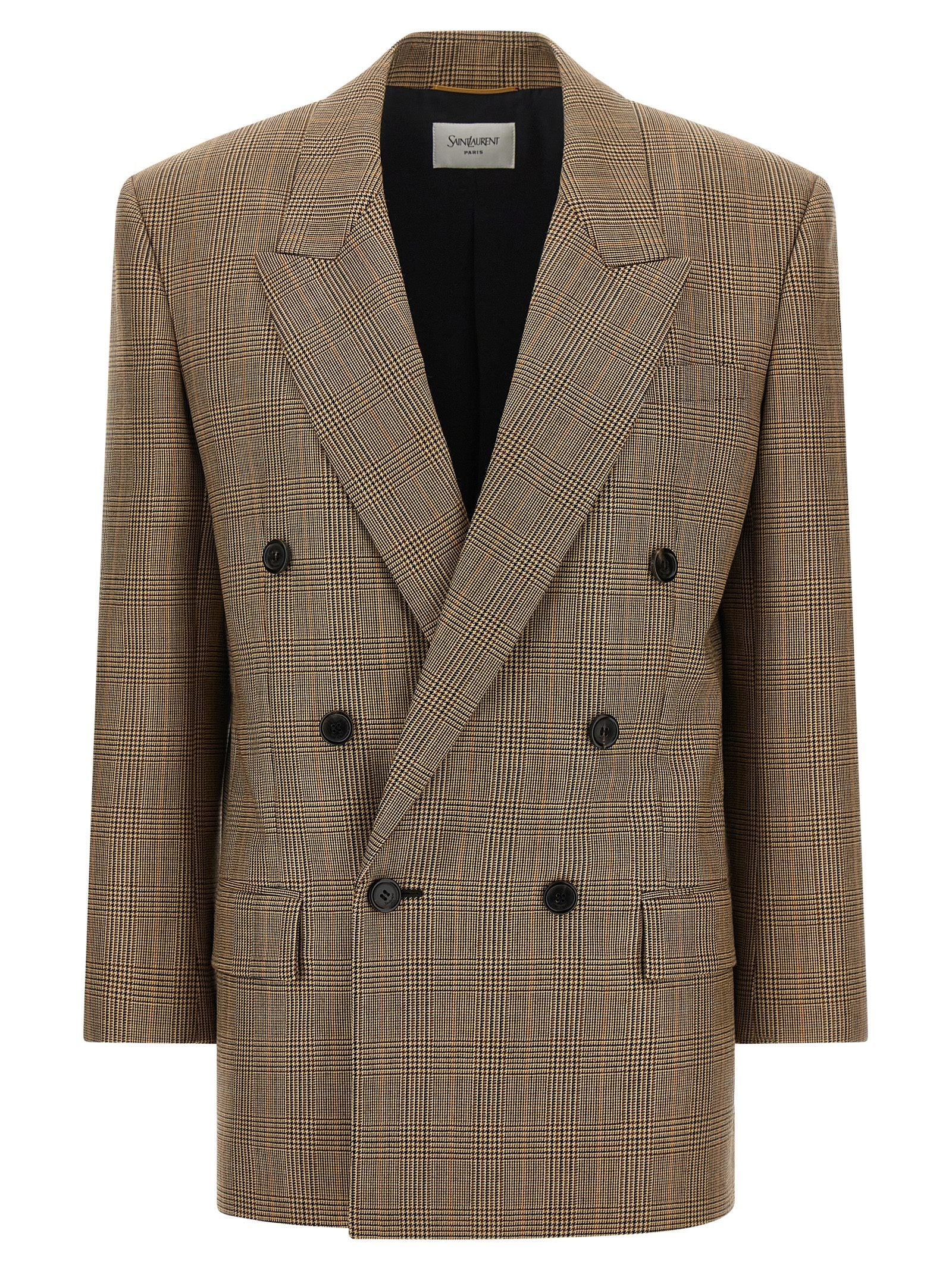 Saint Laurent Prince Of Wales Houndstooth Blazer