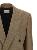 Saint Laurent Prince Of Wales Houndstooth Blazer
