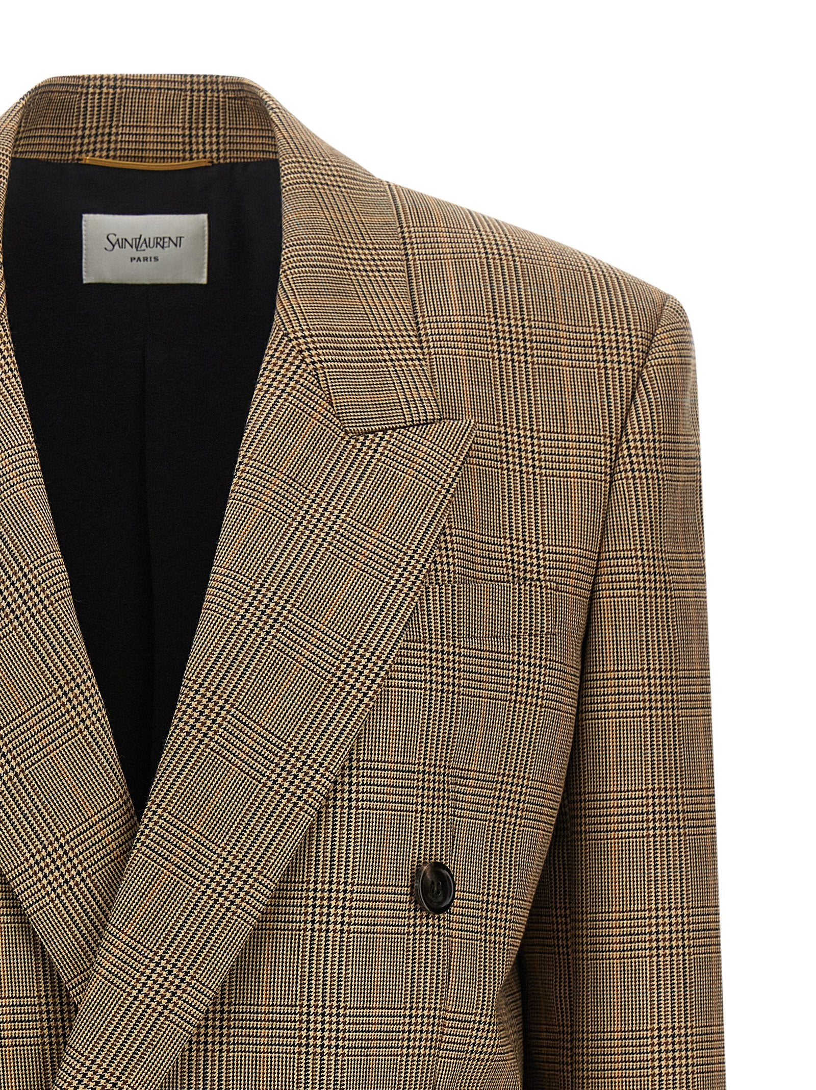 Saint Laurent Prince Of Wales Houndstooth Blazer