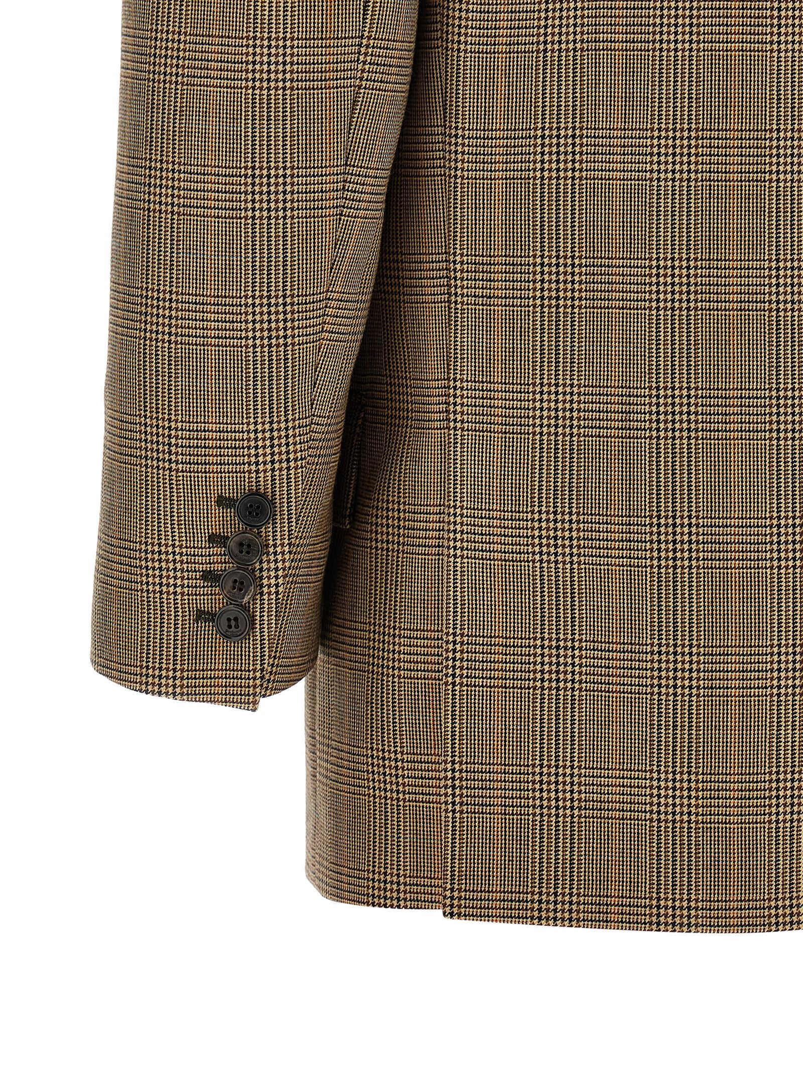 Saint Laurent Prince Of Wales Houndstooth Blazer