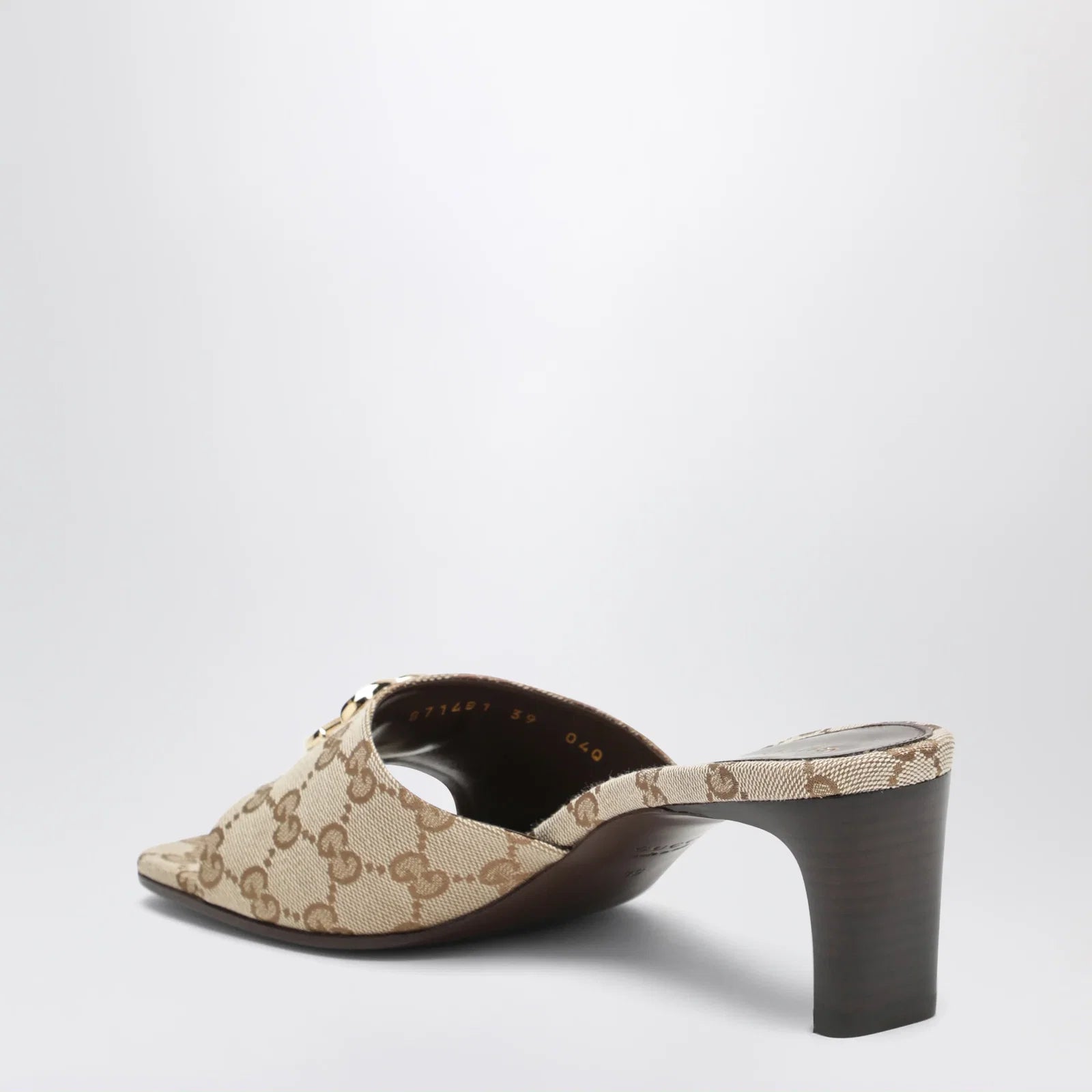 GUCCI Double G slider sandals in GG canvas in vintage sand