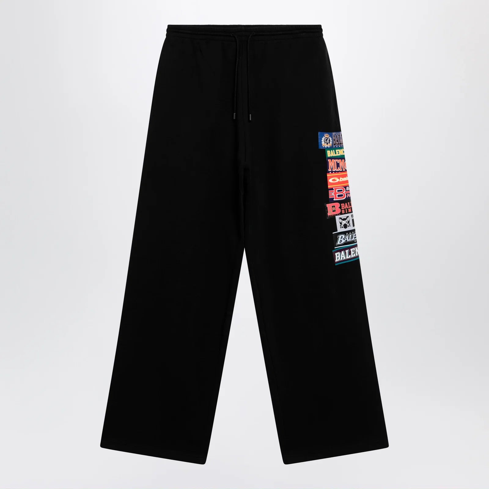 Balenciaga Black jogger trousers with logo print