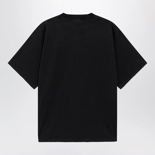 Balenciaga Black faded oversized T-shirt with logo print