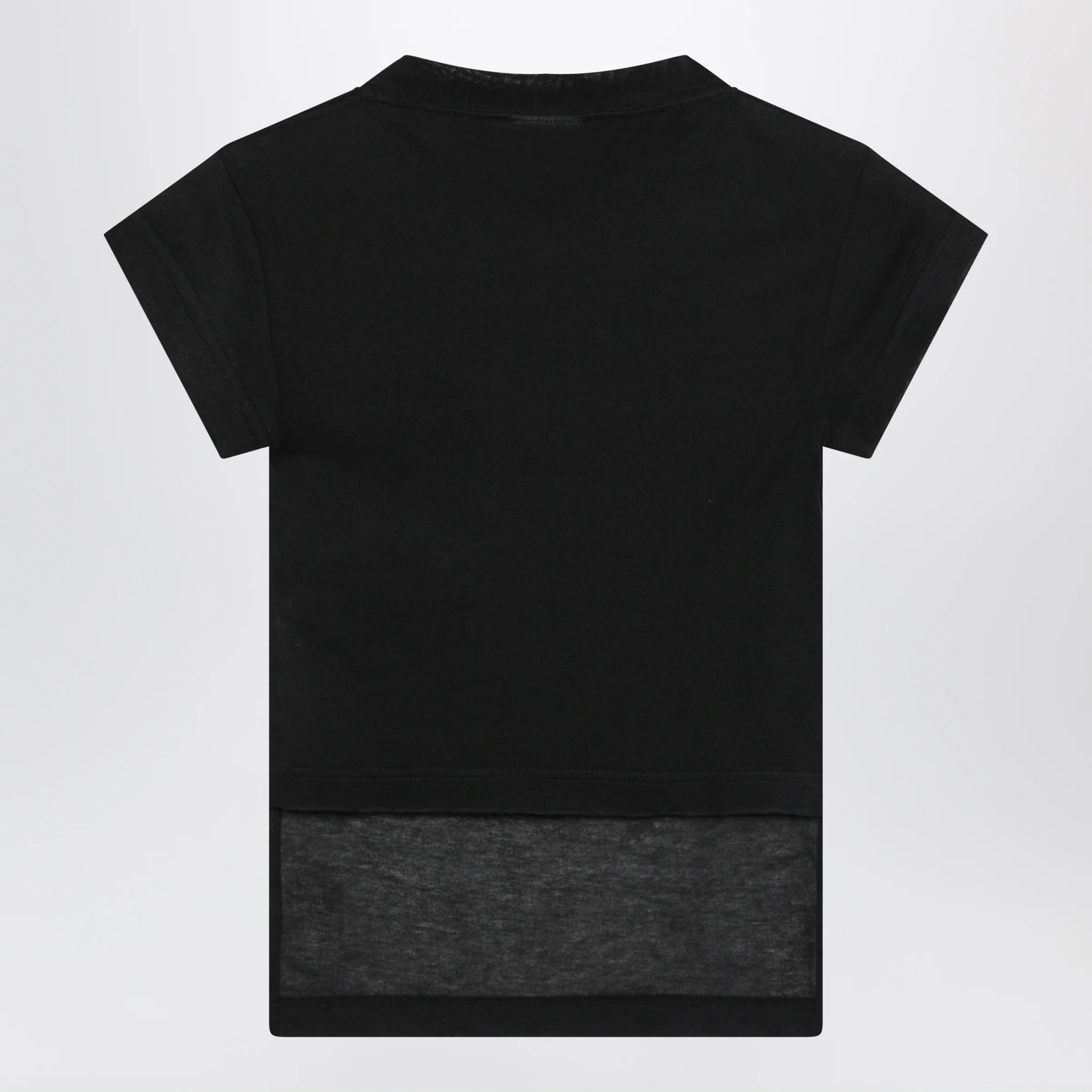 Balenciaga Messy Spray T-shirt with cut-out back in cotton black