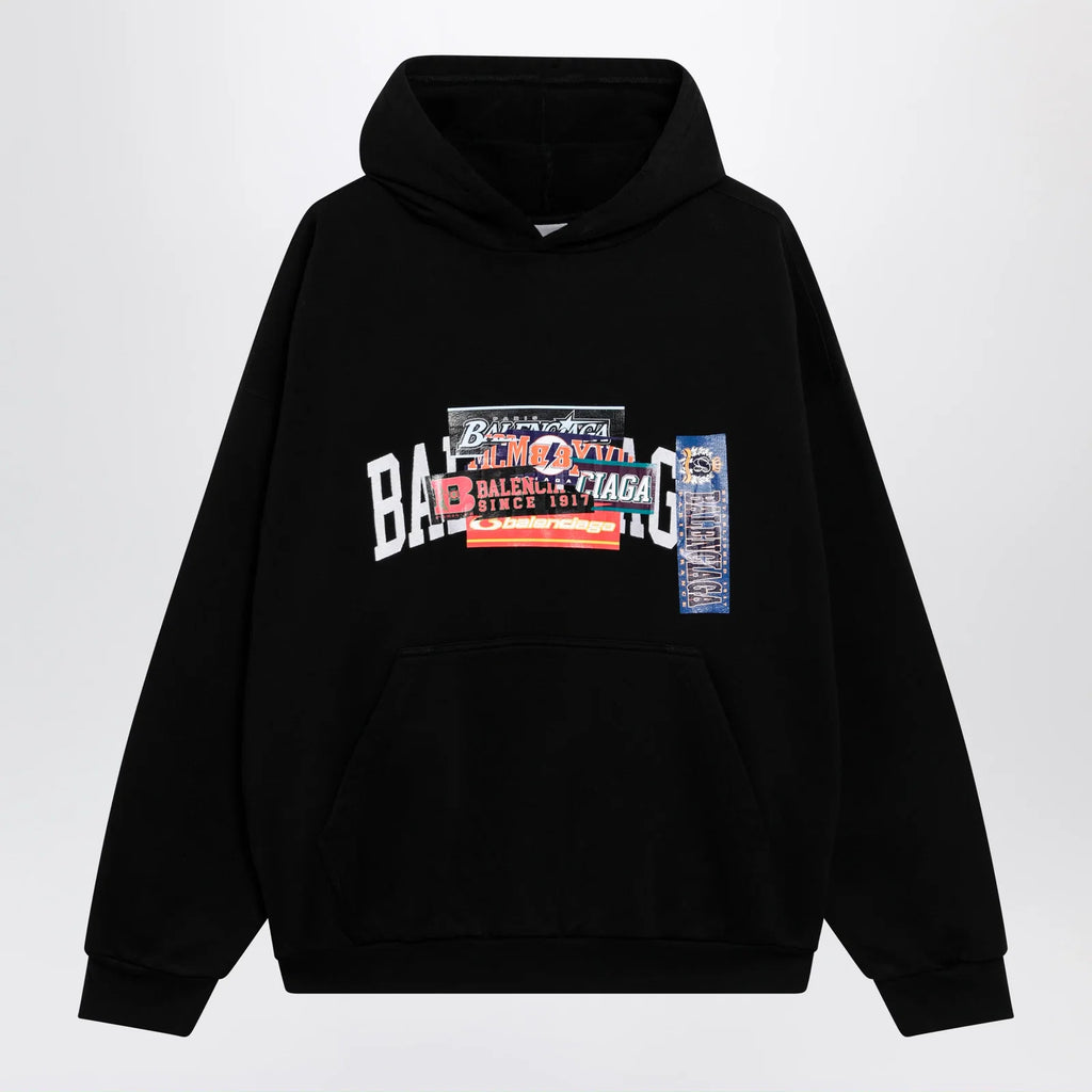 Balenciaga Black hoodie with logo print