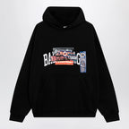 Balenciaga Black hoodie with logo print